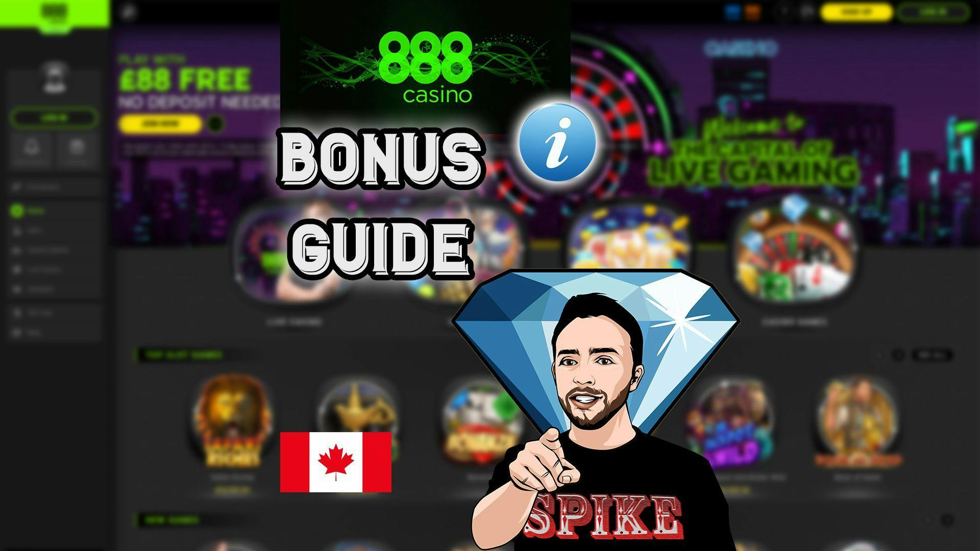 888 Casino Bonus Guide Canada Card